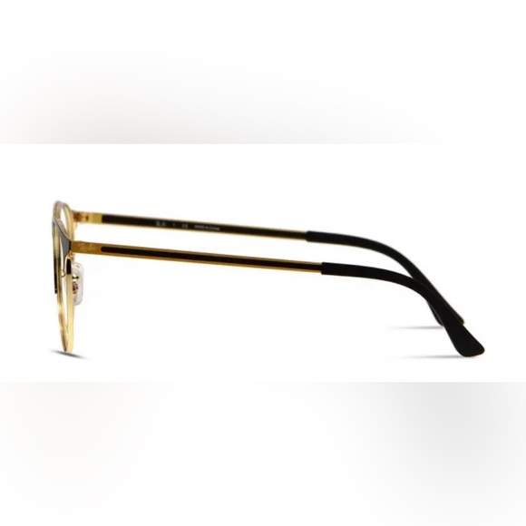 Ray-Ban RX6375 Eyeglasses. Black & Gold Frames with demo lenses - Picture 4 of 6